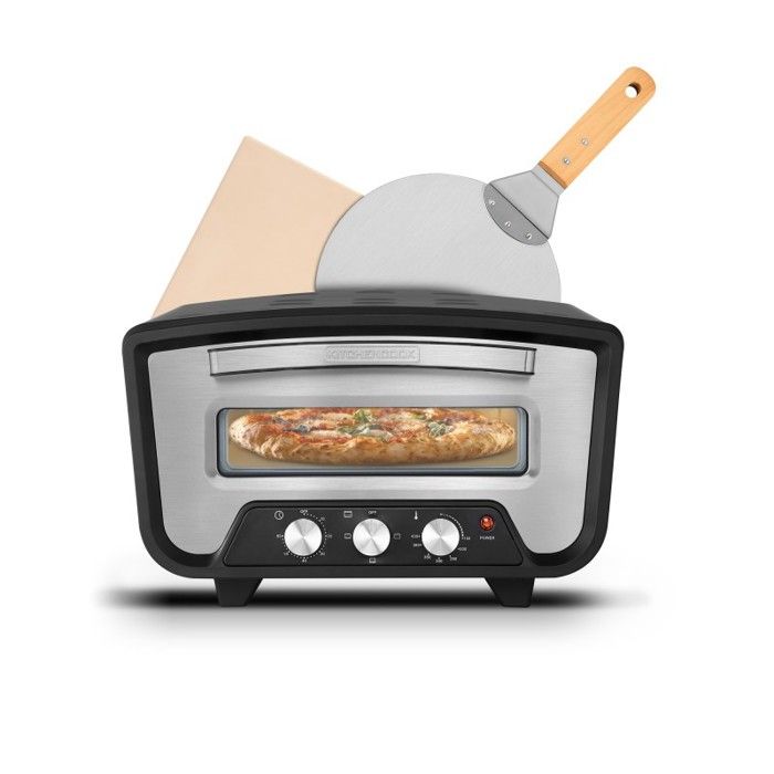 KITCHENCOOK  - K Pizza Lite - Four &agrave; Pizza &eacute;lectrique - Cuisson 3 Minutes - 2200w - 430&deg;c