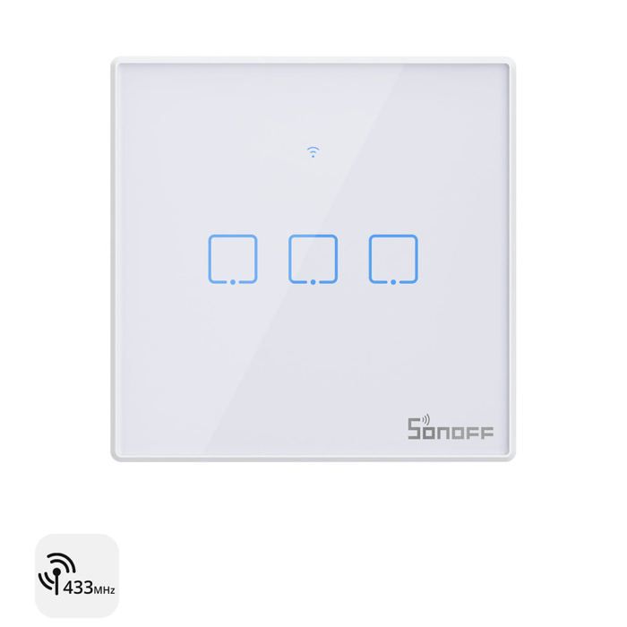 Beyond Infinity Smart Switch WiFi + RF 433 Sonoff T2 EU TX (3 canaux ...