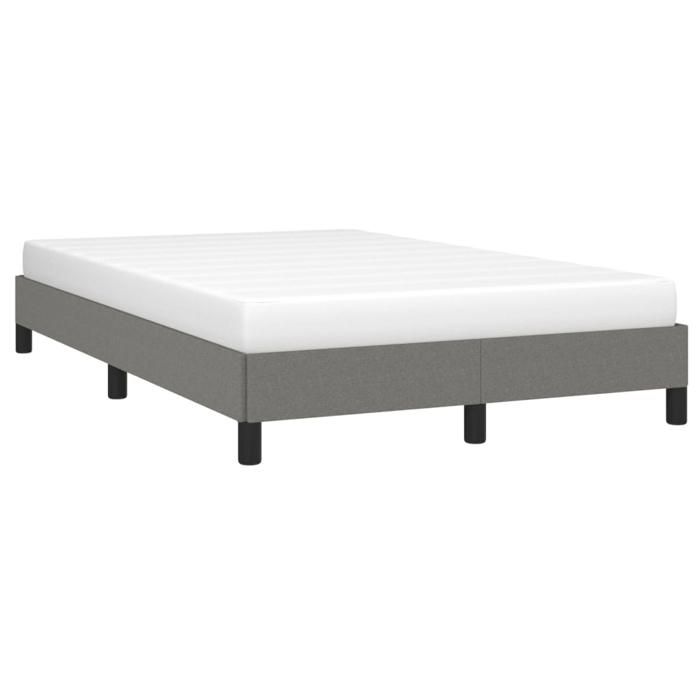 Lit Gris - BMK - Cadre de lit - sans matelas - Contemporain - gris foncé 120x190 cm tissu - Lit chambre&737625