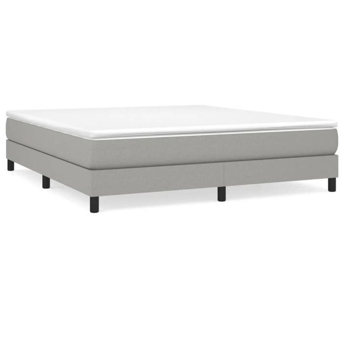 Structure/Cadre de lit à lattes - Classique - gris clair 160x200 cm tissu - Lit couchage _01610356