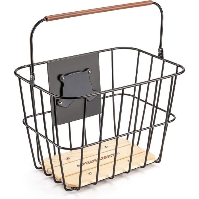 Panier de vélo avant avec poignée Panier de vélo amovible rapidement pour les courses les trajets et le shopping Panier