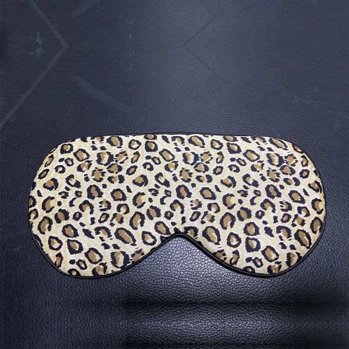 Masque De Sommeil En Soie Léopard - Bandeau Satin Confortable Pour Dormir, Voyage, Sieste, Hommes Et Femmes, Avec Chouchou - 12