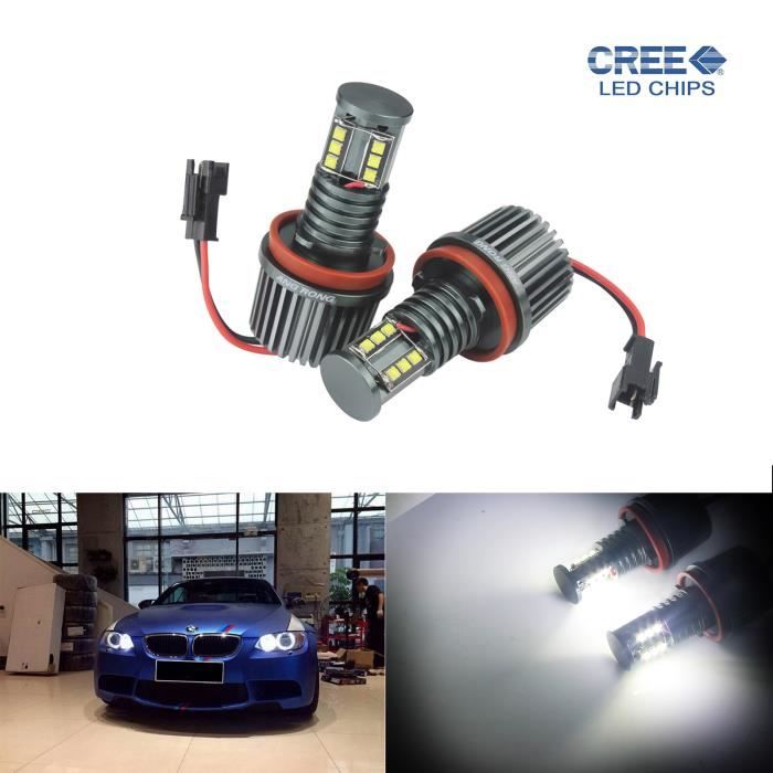 Pour BMW Angel Eyes H8 120W Xenon LED Feux Phare Anti Erreur SÉRIE 3 E90 E91 E92 E93