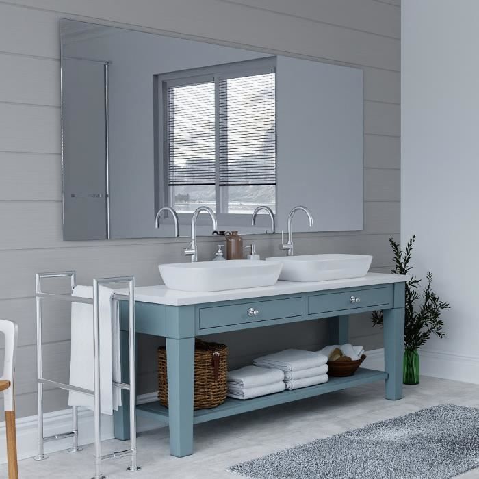 Miroir Miroir Sans Cadre 90x70 Cm Miroir Pour Salle De Bain Miroir Mural Salle De Bain Salon M1st 01 90x70 Cdiscount Maison