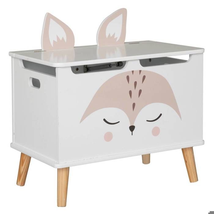 Coffre enfant renard blanc 53x545cm - Atmosphera Créateur dintérieur