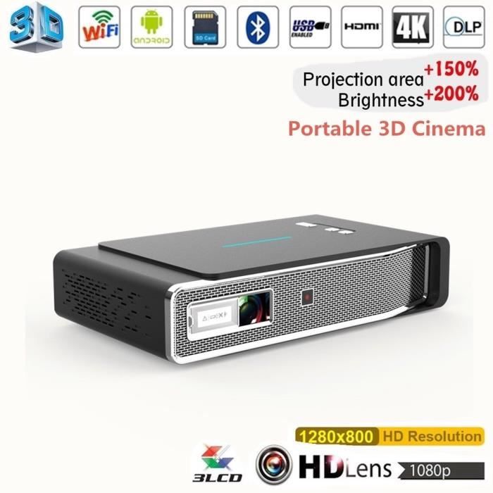 Cacher Cable Videoprojecteur Videoprojecteur Neuf 8500 Lumens 4k Wifi 3d Maison Theatre Cinema