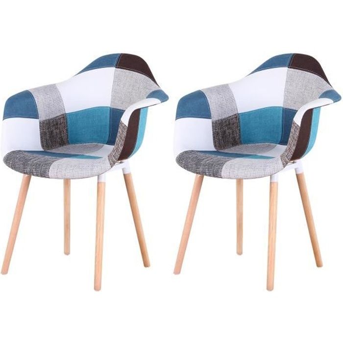 Lot Chaise Patchwork Cdiscount