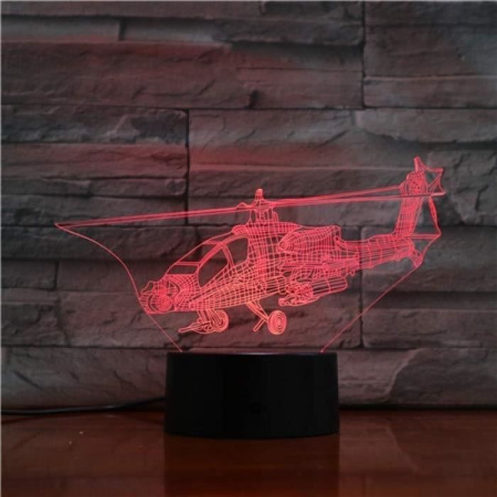 Lampe illusion 3D Avion Concorde