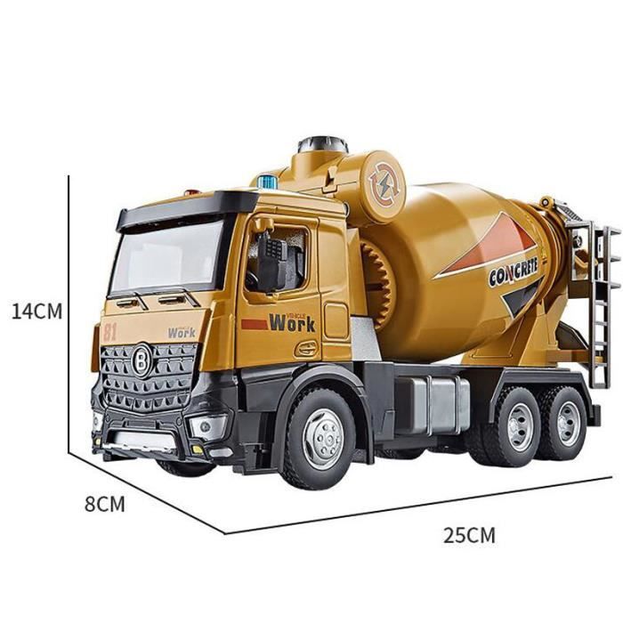 Camion-grue Jouet En Alliage Pour Enfants - Avec Lumière Et Sons - Véhicule De Construction Friction - Cadeau Garçon Fille