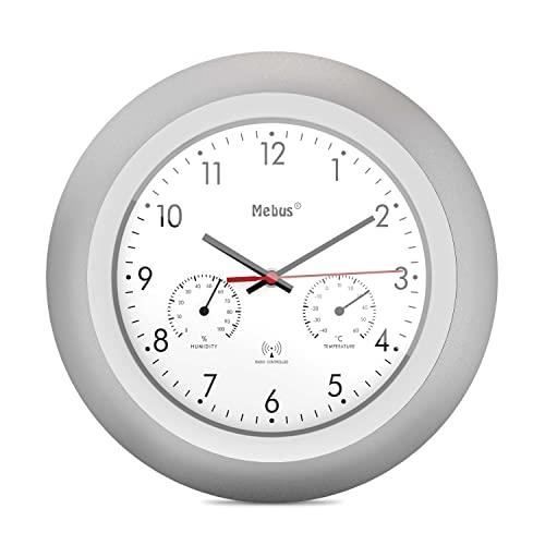 Mebus Horloge murale à quartz avec thermomètre et hygromètre 16180 30 cm noir - acheter à prix économique chez OTTO Office