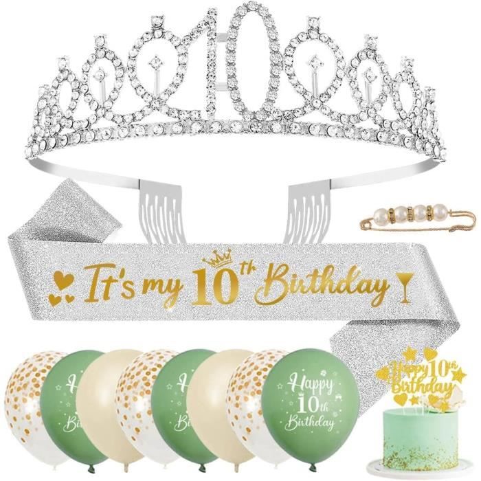 Couronne D'anniversaire Fille 8 Ans - Couronne De Princesse Pour Fête, Cadeau Festif Enfant