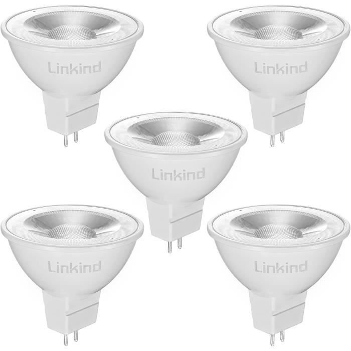 Ampoules Led Gu5.3 12V Mr16, 5W Equivalent À 50W Lampe Halogène, Blanc