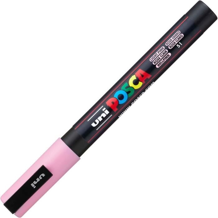 Uni-Ball Posca- Marqueur Uni-Ball Posca Pointe Fine 1mm Rose Clair ...