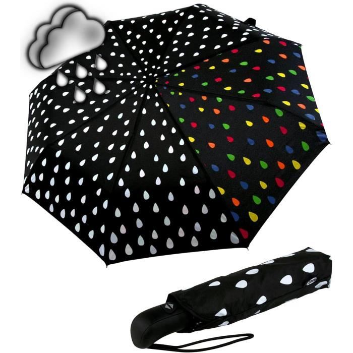 Parapluie Transparent Pearl 100 Cm - Armature Fibre De Verre Incassable, Ouverture Automatique, Dragonne Incluse