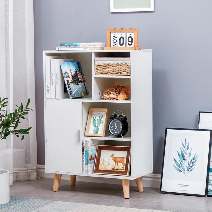 Wiss Bibliotheque Commode Scandinave Meuble Etages Rangement Multi
