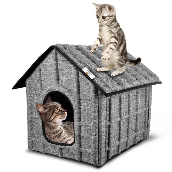 Maison Pour Chat Chien Pliable 54 34 10cmgris
