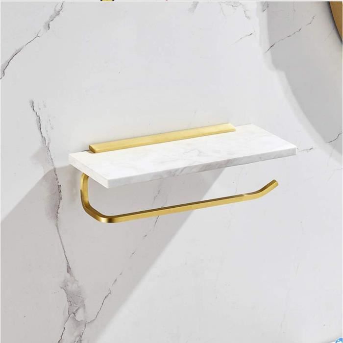 Porte-papier hygiénique mural en cristal doré,étagère de douche en