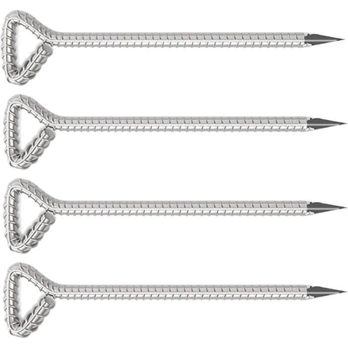 Accessoires Camping Tonnelle Ram® Lot De 50 Piquets De Tente En Acier Galvanisé - 22,9 Cm - Pour Camping, Tonnelles Lot Piquets Camping Solide