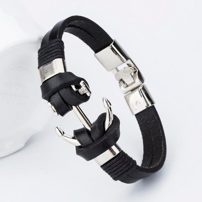 ناجح هونج كونج تأتي bracelet cuir homme ancre marine - 99onlinesales.com