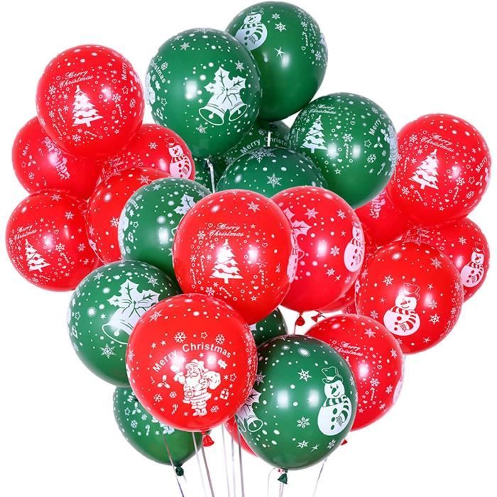 Mini ballon vert en latex pour sapin de Noël, décoration de fête