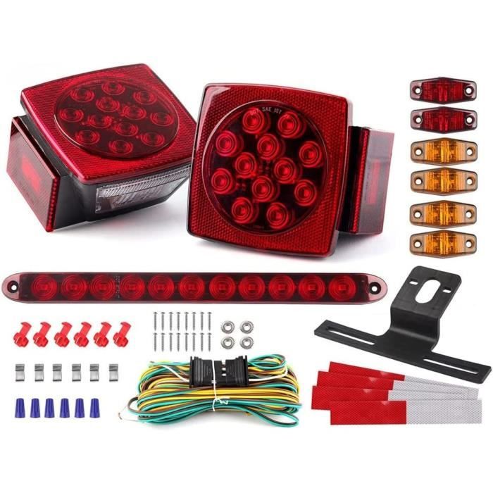 Relais 40A Fusible 30A Erato Kit De Câblage D'éclairage LED Pour Moto Avec Relais 12V 40A, 2 Connecteurs D'éclairage, Fusible En Ligne 30A Pour Barre Lumineuse, Feux De Brouillard, Feux De Travail