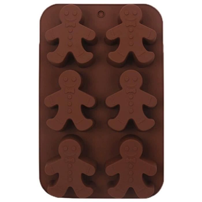 Lot De 2 Moules De Noël En Silicone - Formes Bonhomme Pain D'épices Et Sucre D'orge (12 Cavités) Pour Chocolat, Biscuits, Gelée - Sans BPA - 4