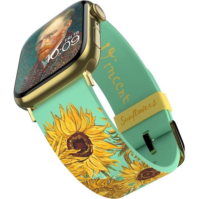 Bracelet pour smartwatch Van Gogh - Sous licence officielle - MobyFox - Blanc - Conçu pour Smartwatch