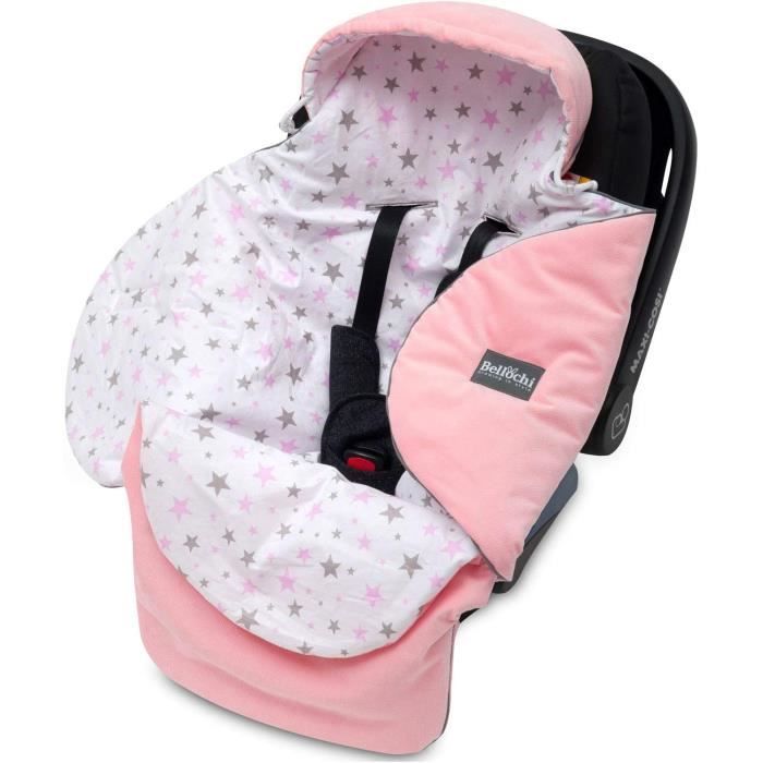 90 x 90 cm universelle pour nacelle Amilian Nid d'ange pour bébé couverture pour bébé siège auto chancelière avec capuche B08 poussette env coton