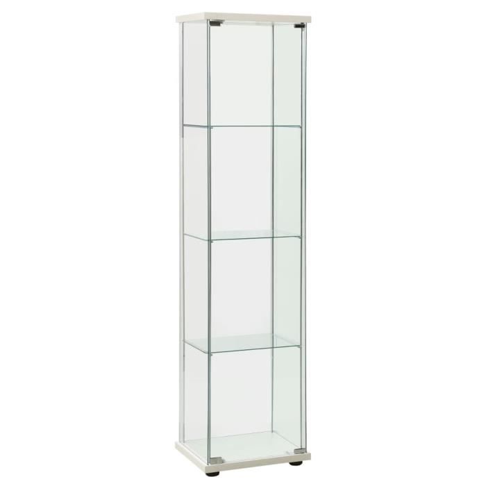pop - market armoire de rangement verre trempé blanc,haut de gamme ®twhdyq®