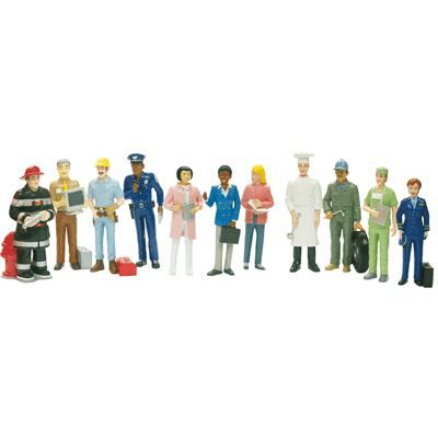 Set de 11 personnages - Les métiers - Jouet éducatif pour enfants de 3 ans et plus