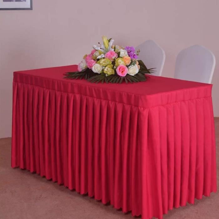 jupe de table rouge