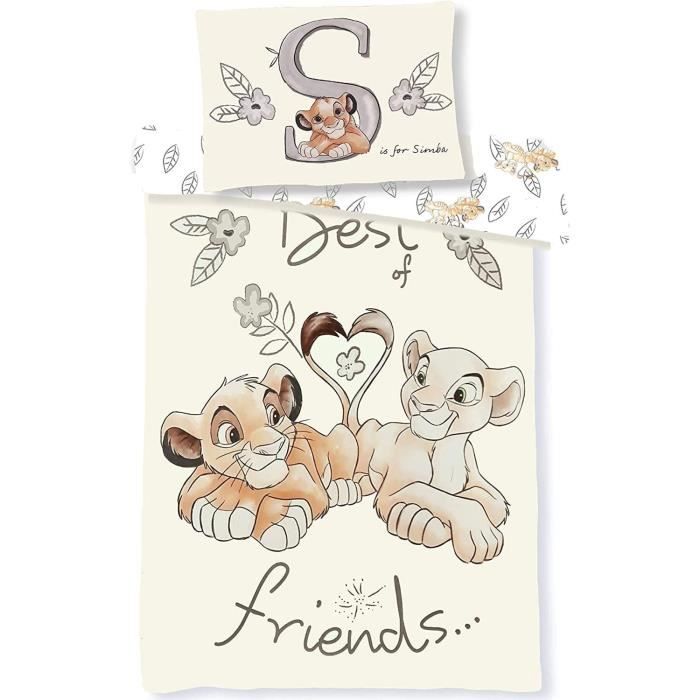 Le Roi Lion Simba Nala Parure De Lit Bebe Housse De Couette 100 Coton 140x0cm 1 Cdiscount Maison