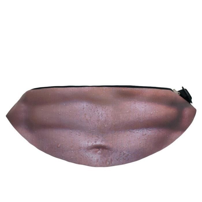 Sac Banane Ventre De Bière 3D En PU – Drôle Et Fonctionnel – Ceinture Réglable Pour Sport, Voyage, Fête