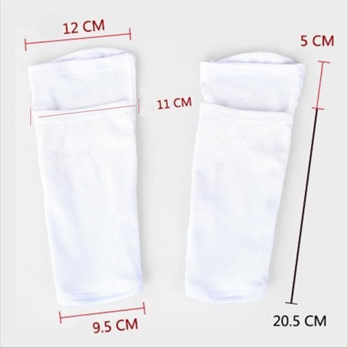 Protège-tibias Foot – Paire Noire, éponge Anti-choc, Chaussette Intégrée, Respirant, S/M