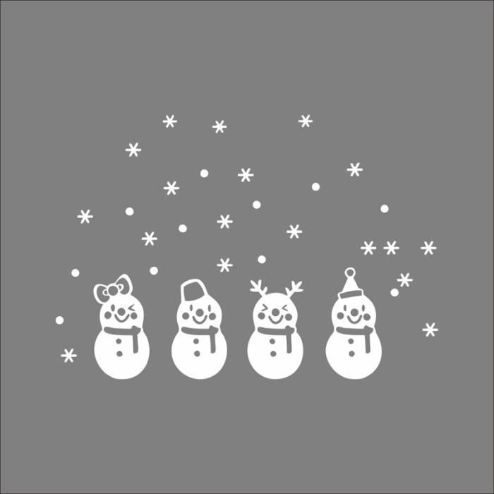 Sticker Fenetre Autocollantmotif Bonhomme De Neige Noel Blanc Decoratif Achat Vente Stickers De Noel Cdiscount