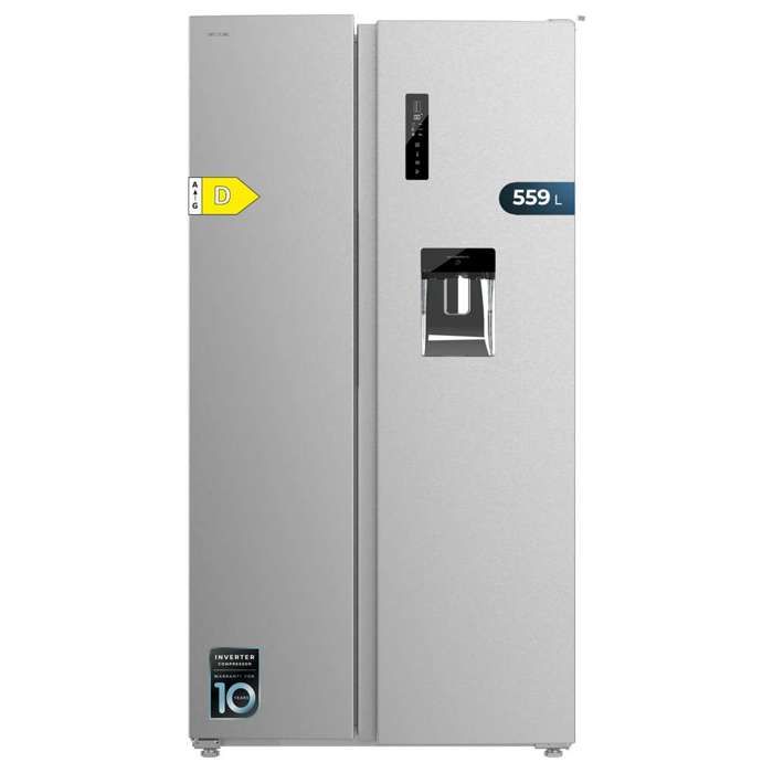 Cecotec Réfrigérateur Américain de 559 Litres Bolero CoolMarket SBS 562 Inox D. 177 cm de Hauteur et 90 cm de Largeur Classe D Cecotec Réfrigérateur Américain de 559 Litres Bolero CoolMarket SBS 562 Inox D. 177 cm de Hauteur et 90 cm de Largeur Classe D
