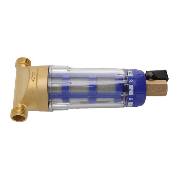 Filtre à Eau Pour Camping-car – 1/2”, écran 50 Mailles Inox, Boîtier Plastique Transparent, Pour Pompe à Eau