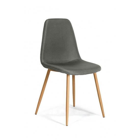 chaises valberg - coreme - lot de 4 - gris - pliant avec accoudoirs - style contemporain - design