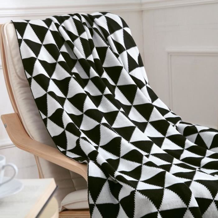 Plaid Pour Sofa En Tricot Couverture Jete De Canape Lit Leger