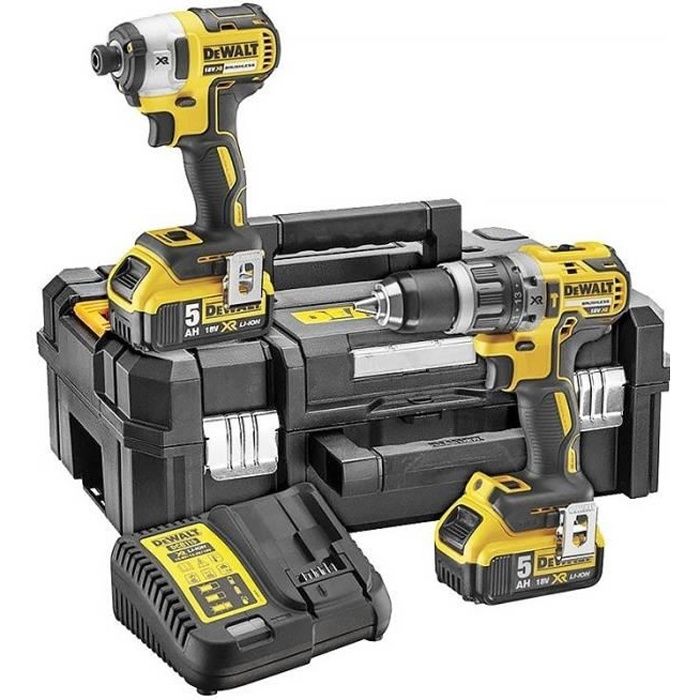DEWALT Perceuse visseuse à percussion DCK266P2T Visseuse à chocs 2 batteries 5 Ah Liion