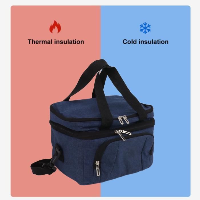 Sac Isotherme Pliable 40L En Tissu Oxford - Isolant, étanche, Pour Pique-nique, Camping, Barbecues (noir) - 7