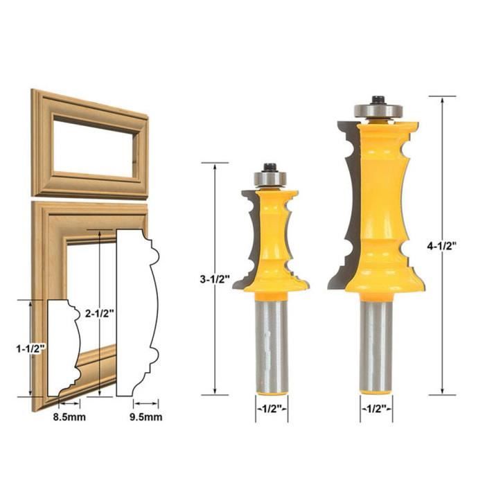 Jeu De 7 Fraises à Moulurer Couronne CMT Orange Tools Lonnie Bird - 800.523.11