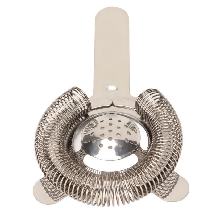 Passoire à Glace Julep - Acier Inoxydable 304 - Pour Cocktails Et Bar - Noire