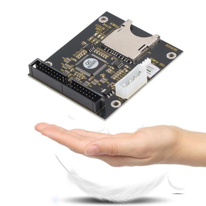 Adaptateur SD Vers IDE 44 Broches, Carte Mémoire SD/SDHC/MMC Vers IDE 44 Broches, Convertisseur Mâle Pour Ordinateur Portable