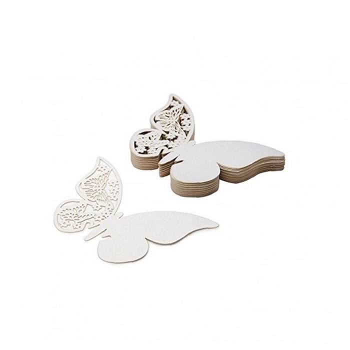 Papillon De Verre Lieu Carte 50pcs Table Place Carte Parti Decora Creux Papillon Vin Coupe Carte Nom Cdiscount Maison