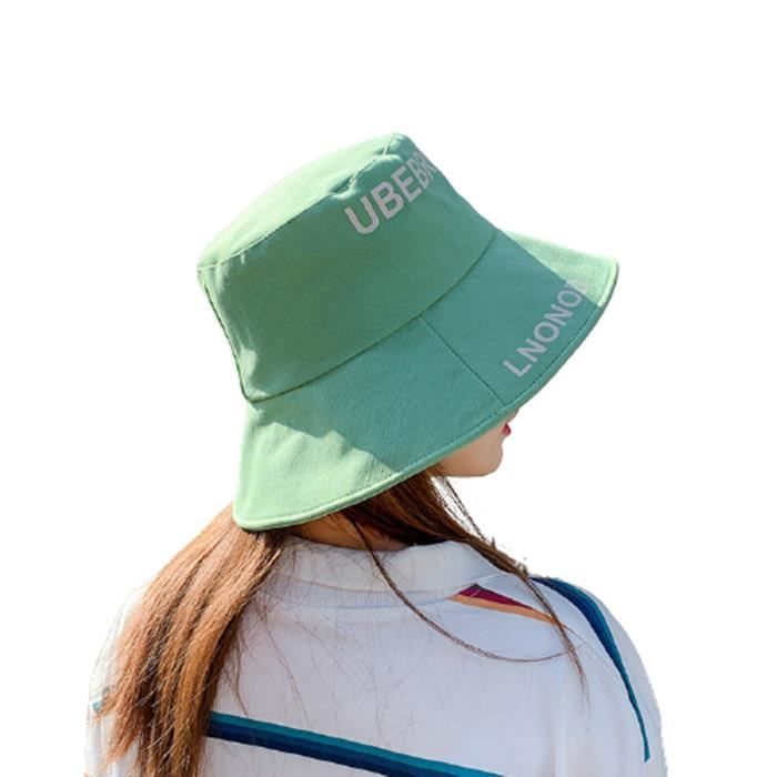 Chapeau De Pêcheur Femme Malaxlx - Bob Sun Hat Pour Plage, Soleil Et Activités Extérieur