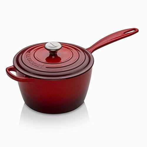 Le Creuset, Casserole en Fonte Émaillée avec Poignée Thermorésistante