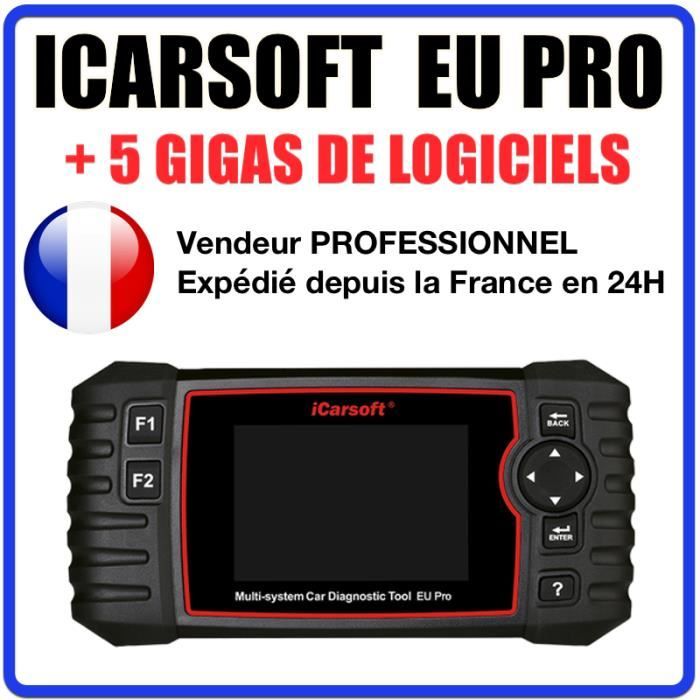 VALISE DIAGNOSTIC AUTO MULTIMARQUE OBD2 100% FRANCAIS ICARSOFT EU PRO -  Cdiscount Auto