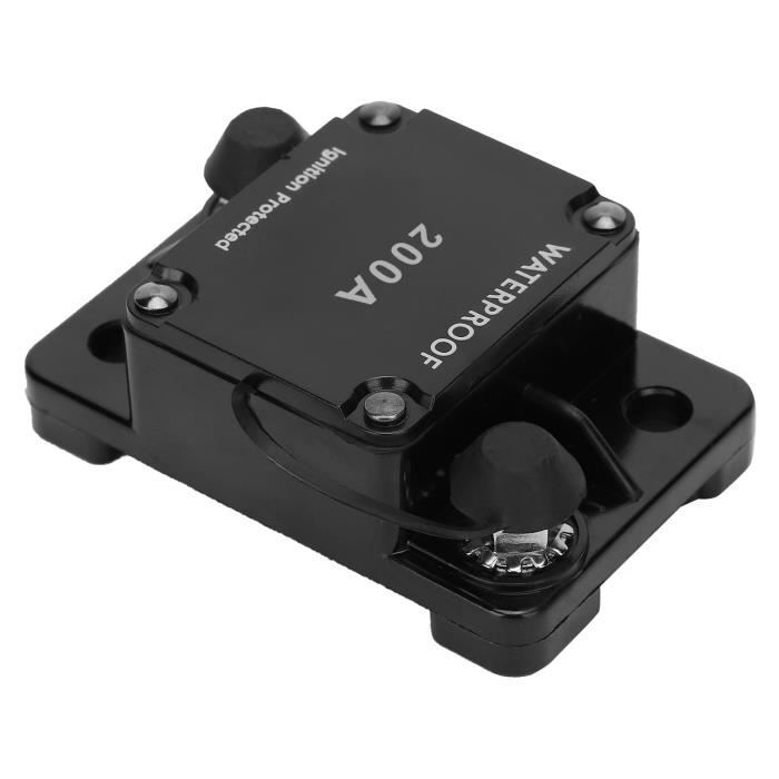 Disjoncteur Manuel 50A DC 12-24V IP67 étanche - Pour Voiture, Bateau, Camping-car, Double Batterie, Montage Surface