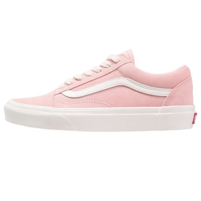 vans rose pale sans lacet